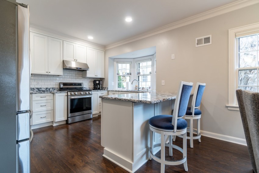 Modern kitchen featuring smart tech integration for home remodeling in the Milwaukee Metro Area